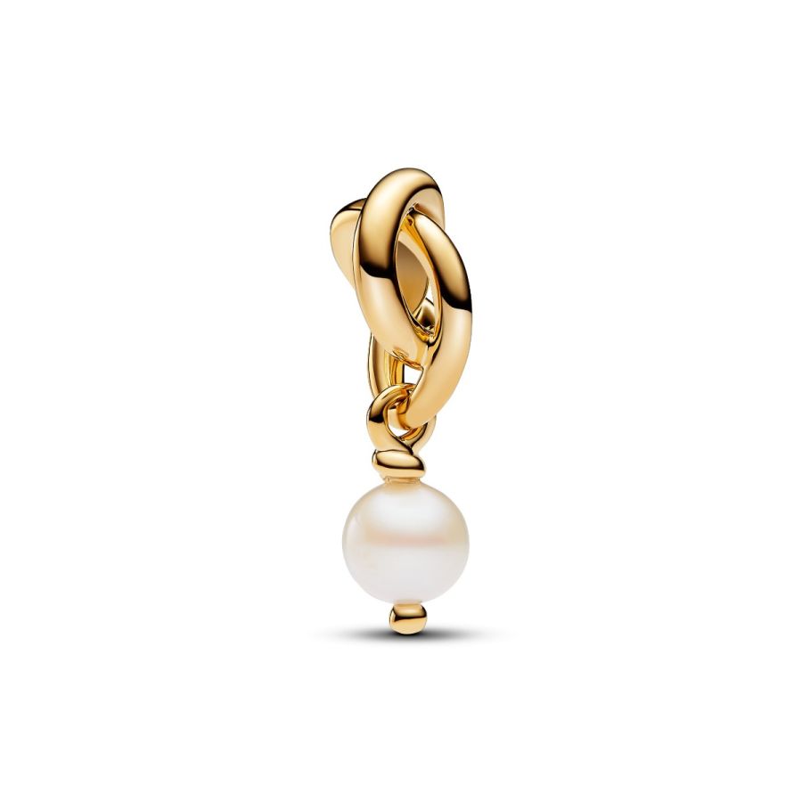 Pandora Treated Freshwater Cultured Pearl Eternity Circle Dangle Charm