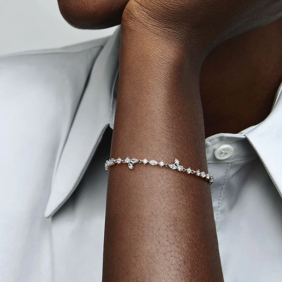 Pandora Sparkling Herbarium Cluster Chain Bracelet