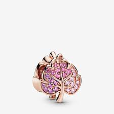 Pandora Pave Leaf Rose Multi Crystals
