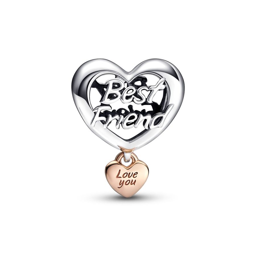 Pandora Love You Best Friend Heart Charm