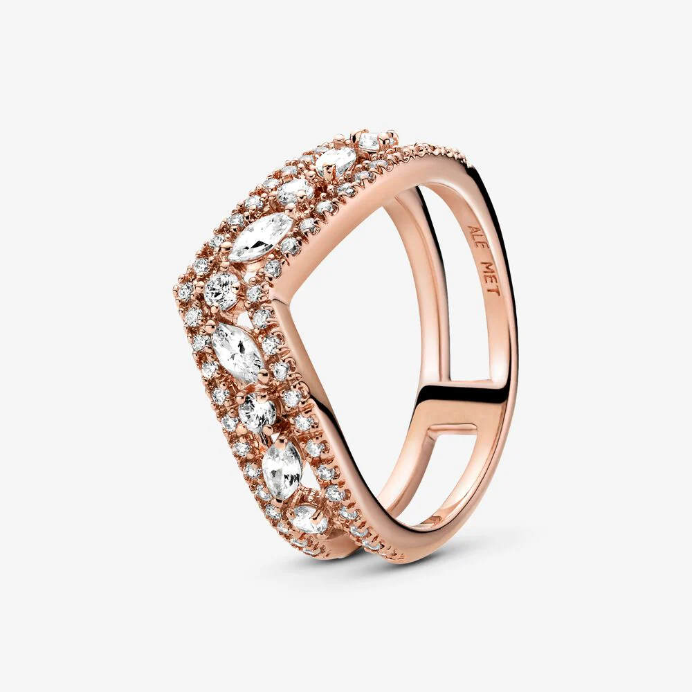 Pandora Sparkling Marquise Double Wishbone Ring
